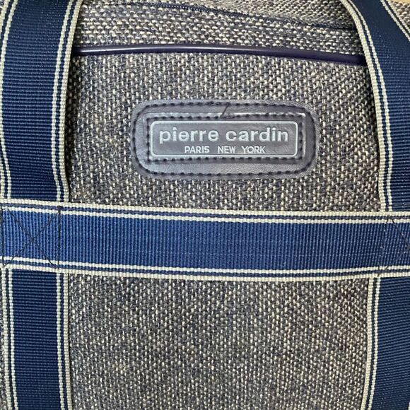 Pierre Cardin, Vintage Tweed Luggage Large Weekender Carry On Travel Bag Unisex - Picture 2 of 13